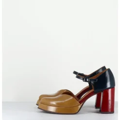 Sale CHIE MIHARA Babies tricolore bout pointu à plateforme - FASI MASERATI SAND