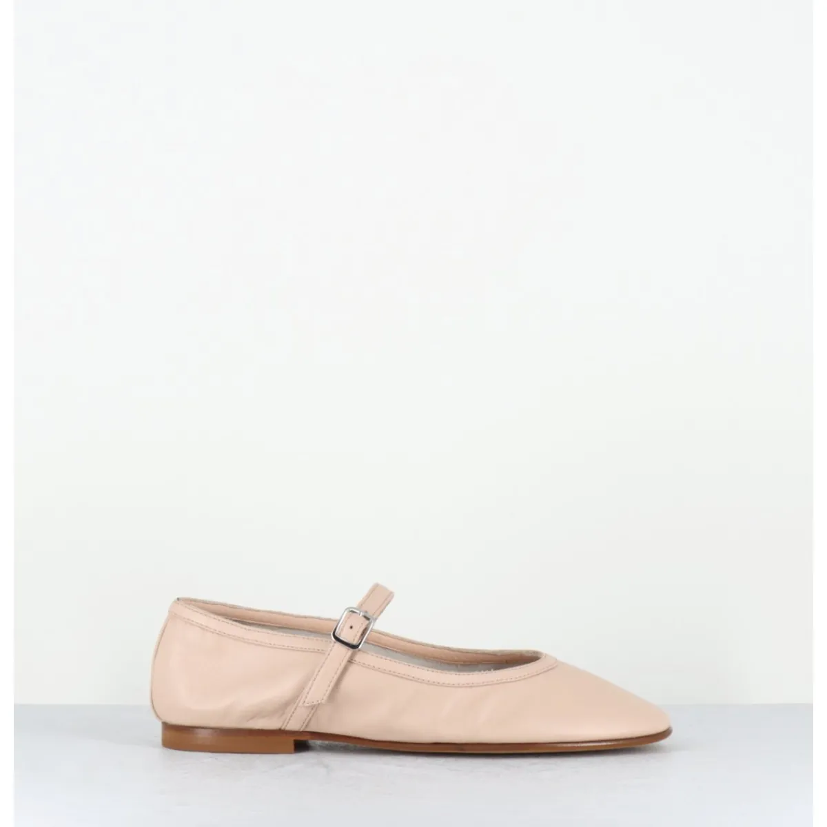 Discount OA NON FASHION Ballerines à bride en cuir souple rose clair - ROXY NAPPA NUDE