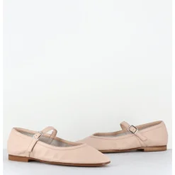 Discount OA NON FASHION Ballerines à bride en cuir souple rose clair - ROXY NAPPA NUDE