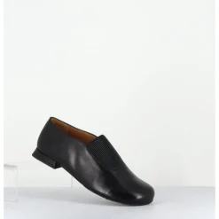 Sale AUDLEY Ballerines à élastique en cuir souple - MAGAR NAPPA BLACK NOIR