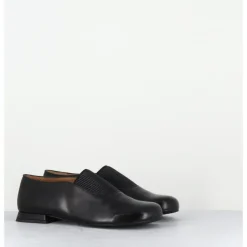 Sale AUDLEY Ballerines à élastique en cuir souple - MAGAR NAPPA BLACK NOIR