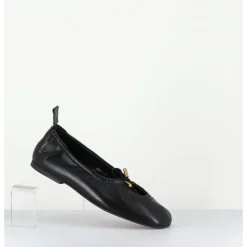 New ALOHAS Ballerines à noeud en cuir souple - ROSALIND BLACK BALLET NOIR
