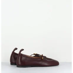 Hot ALOHAS Ballerines à noeud en cuir souple bordeaux - ROSALIND BROWN BALLET MARRON