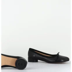 Clearance MM6 MAISON MARGIELA Ballerines anatomiques en cuir petit talon - S59WZ0096 T8013 NOIR