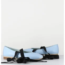 Clearance GARRICE LAB Ballerines 'chausson de danse' en cuir ciel - CHESTER3 NAPPA CIELO BLEU
