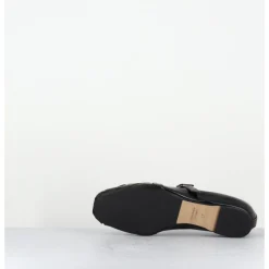 Sale GARRICE LAB Ballerines damier à bride naplak noir & marron - NICOLA NAPLAK NERO