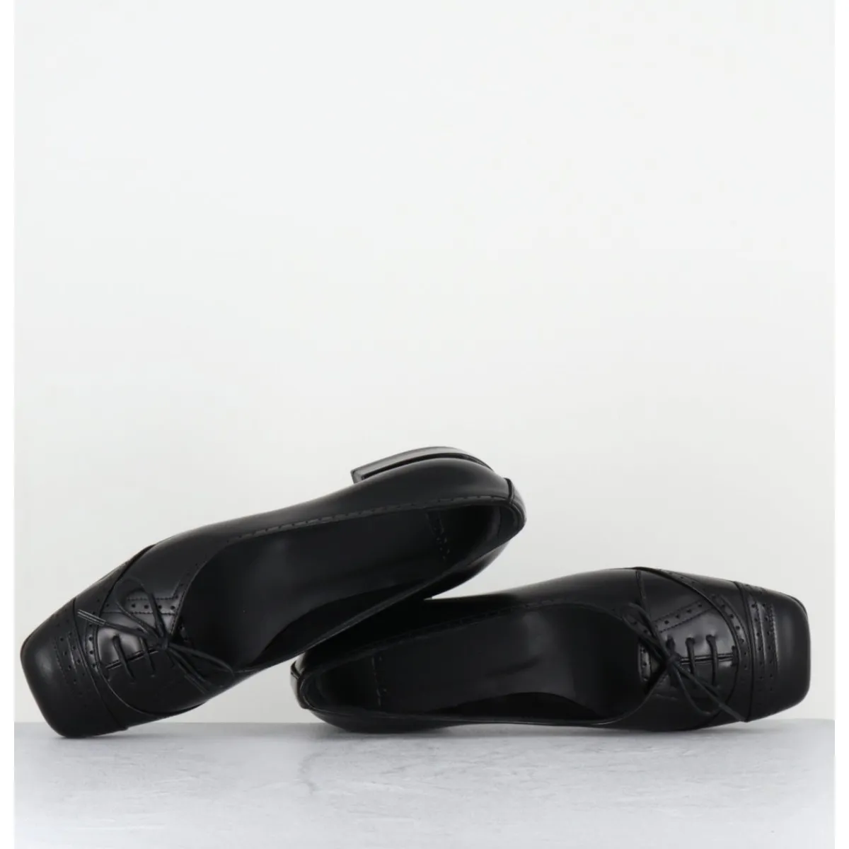 TO&CO Ballerines en cuir petit lacet - FABIENE CORDOBA NERO NOIR