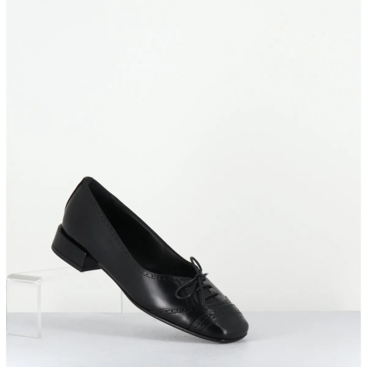 TO&CO Ballerines en cuir petit lacet - FABIENE CORDOBA NERO NOIR