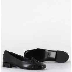 TO&CO Ballerines en cuir petit lacet - FABIENE CORDOBA NERO NOIR