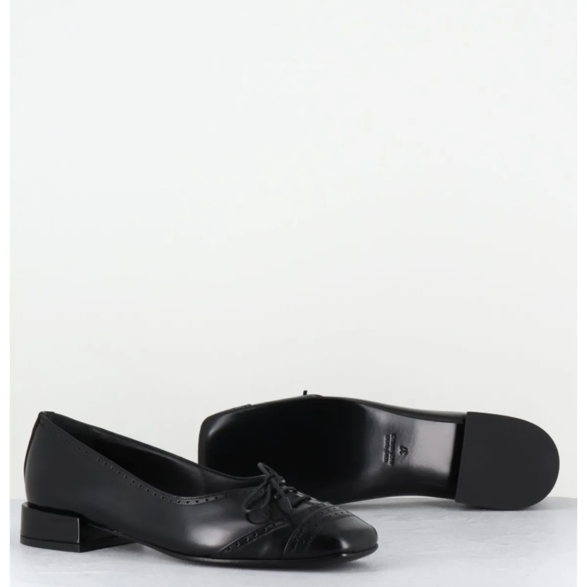 TO&CO Ballerines en cuir petit lacet - FABIENE CORDOBA NERO NOIR
