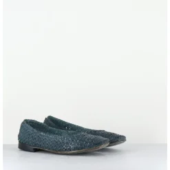 Discount GARRICE LAB Ballerines en cuir tressé jean - DOBRA DENIM BLEU