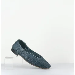 Discount GARRICE LAB Ballerines en cuir tressé jean - DOBRA DENIM BLEU