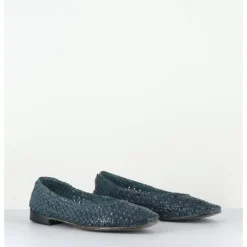 Discount GARRICE LAB Ballerines en cuir tressé jean - DOBRA DENIM BLEU