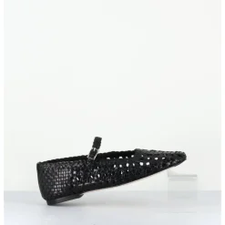 Best MIISTA Ballerines en cuir tressé à bride - YEIDA BLACK NOIR