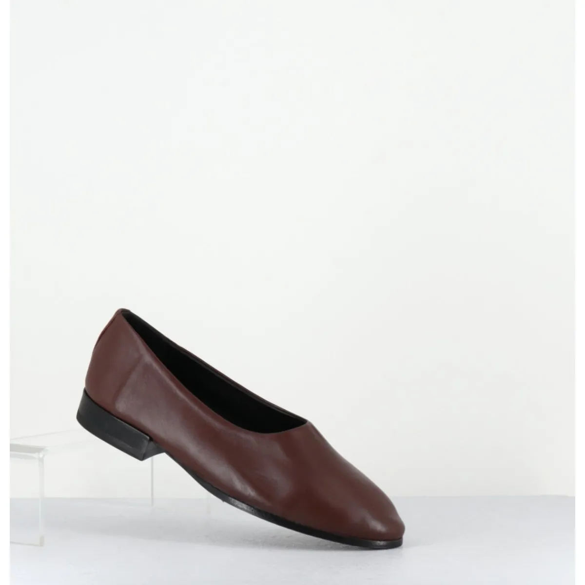 Sale TO&CO Ballerines japonaises en cuir souple - PAMPUM NAPPA SIGARO MARRON