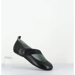 Best GARRICE LAB Ballerines japonisantes à bout rond en cuir - RINA NAPPA NERO NOIR