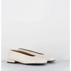 Sale AUDLEY Ballerines minimalistes en cuir - PAOLA1 MARFIL NAPPA BLANC