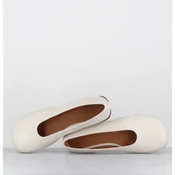 Sale AUDLEY Ballerines minimalistes en cuir - PAOLA1 MARFIL NAPPA BLANC