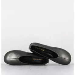 Sale GARRICE LAB Ballerines minimalistes en cuir souple métallisé - LESTER2 LAMINATO ARGENTO ANTHRACITE