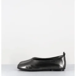 Sale GARRICE LAB Ballerines minimalistes en cuir souple métallisé - LESTER2 LAMINATO ARGENTO ANTHRACITE