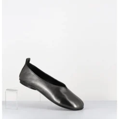 Sale GARRICE LAB Ballerines minimalistes en cuir souple métallisé - LESTER2 LAMINATO ARGENTO ANTHRACITE