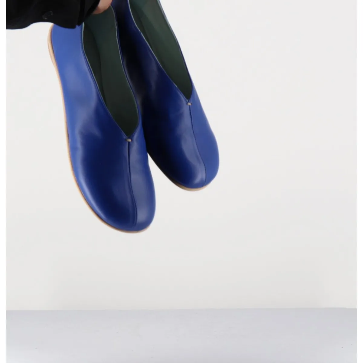 New GARRICE LAB Ballerines minimalistes en cuir souple - LESTER5 CHERIE BLU BLEU