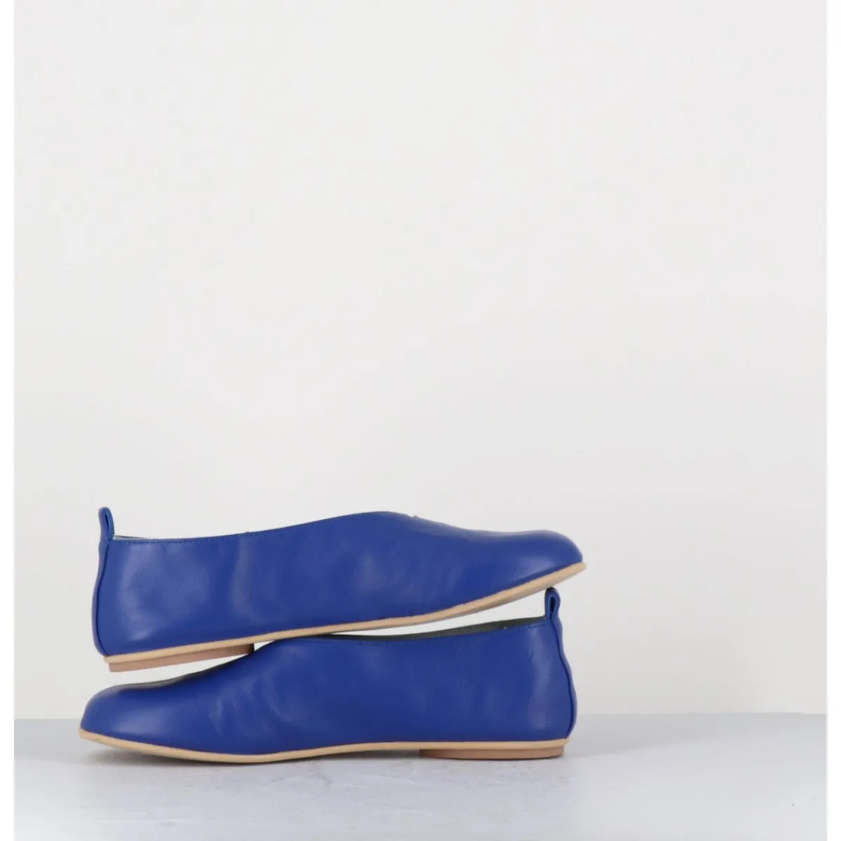 New GARRICE LAB Ballerines minimalistes en cuir souple - LESTER5 CHERIE BLU BLEU