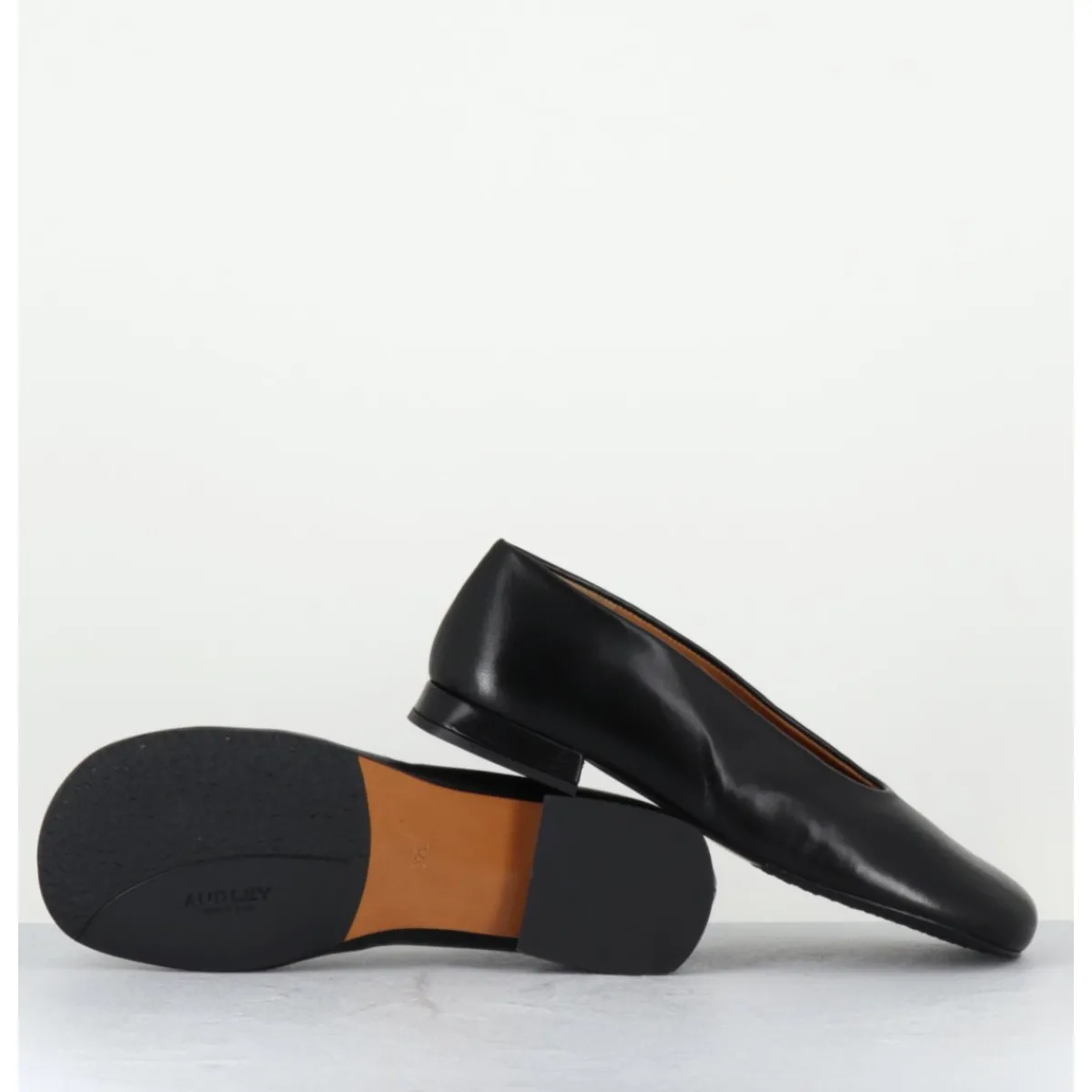 Clearance AUDLEY Ballerines minimalistes en cuir - PAOLA2 BLACK NAPPA NOIR