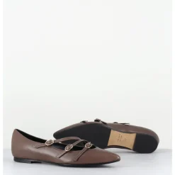 GARRICE LAB Ballerines multi-brides en cuir - LINER BERLINO TAUPE