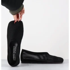 New ANTONIO BARBATO Ballerines plates en mesh semi-couvrantes - AB4653 RETE NERO NOIR