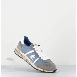 Online PREMIATA Baskets légères toile jean & daim gris - LUCYD 6488 BLEU