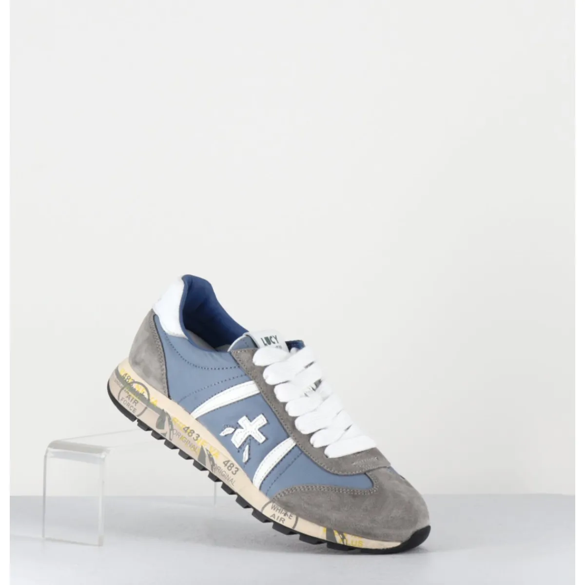 Online PREMIATA Baskets légères toile jean & daim gris - LUCYD 6488 BLEU