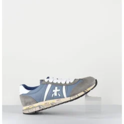 Online PREMIATA Baskets légères toile jean & daim gris - LUCYD 6488 BLEU