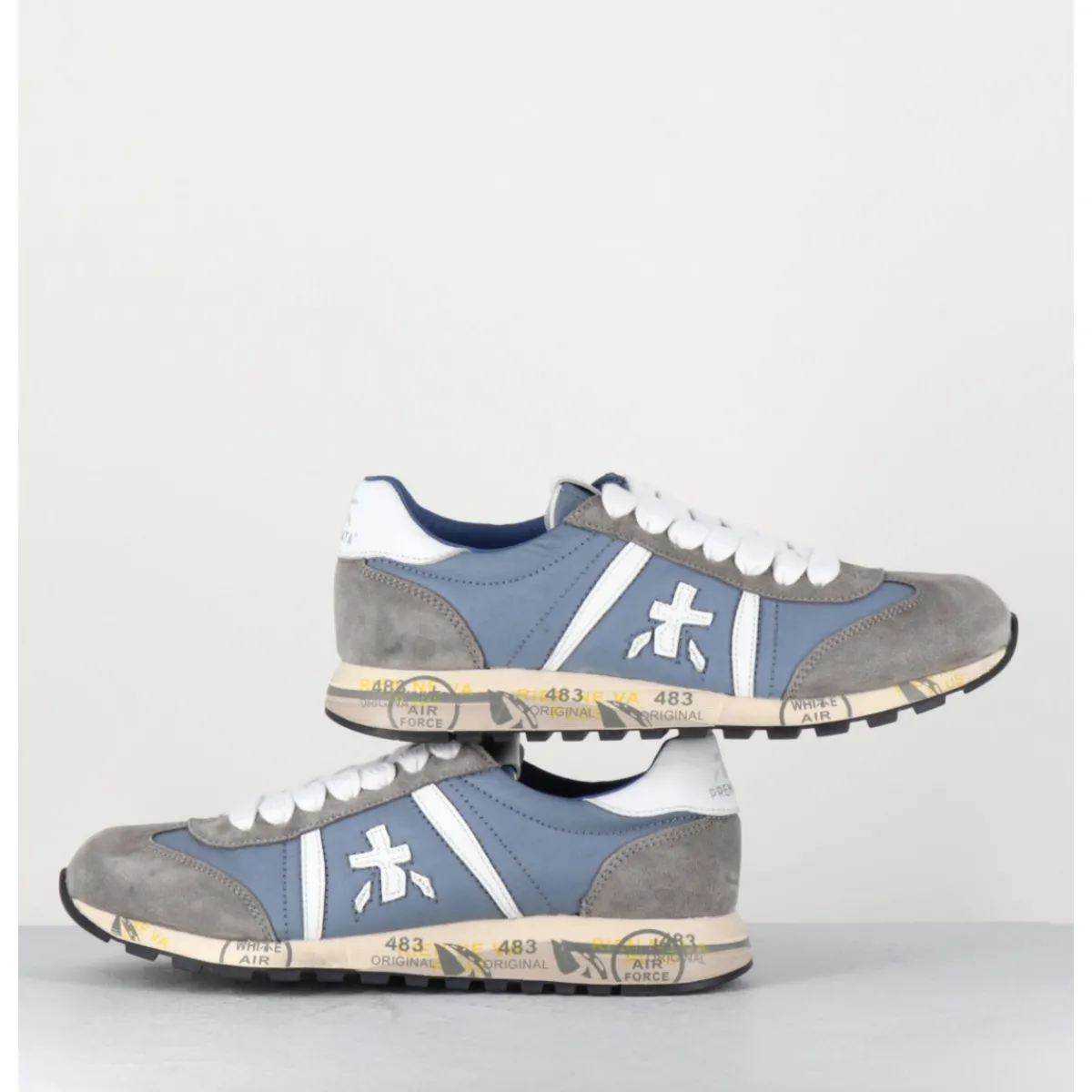 Online PREMIATA Baskets légères toile jean & daim gris - LUCYD 6488 BLEU