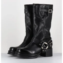 Discount A.S.98 Bikers à ceinturon en cuir - VELVET NERO NOIR