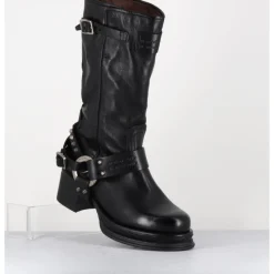 Discount A.S.98 Bikers à ceinturon en cuir - VELVET NERO NOIR