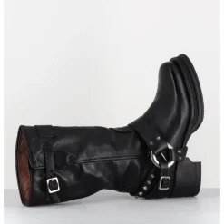 Discount A.S.98 Bikers à ceinturon en cuir - VELVET NERO NOIR