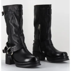 Discount A.S.98 Bikers à ceinturon en cuir - VELVET NERO NOIR