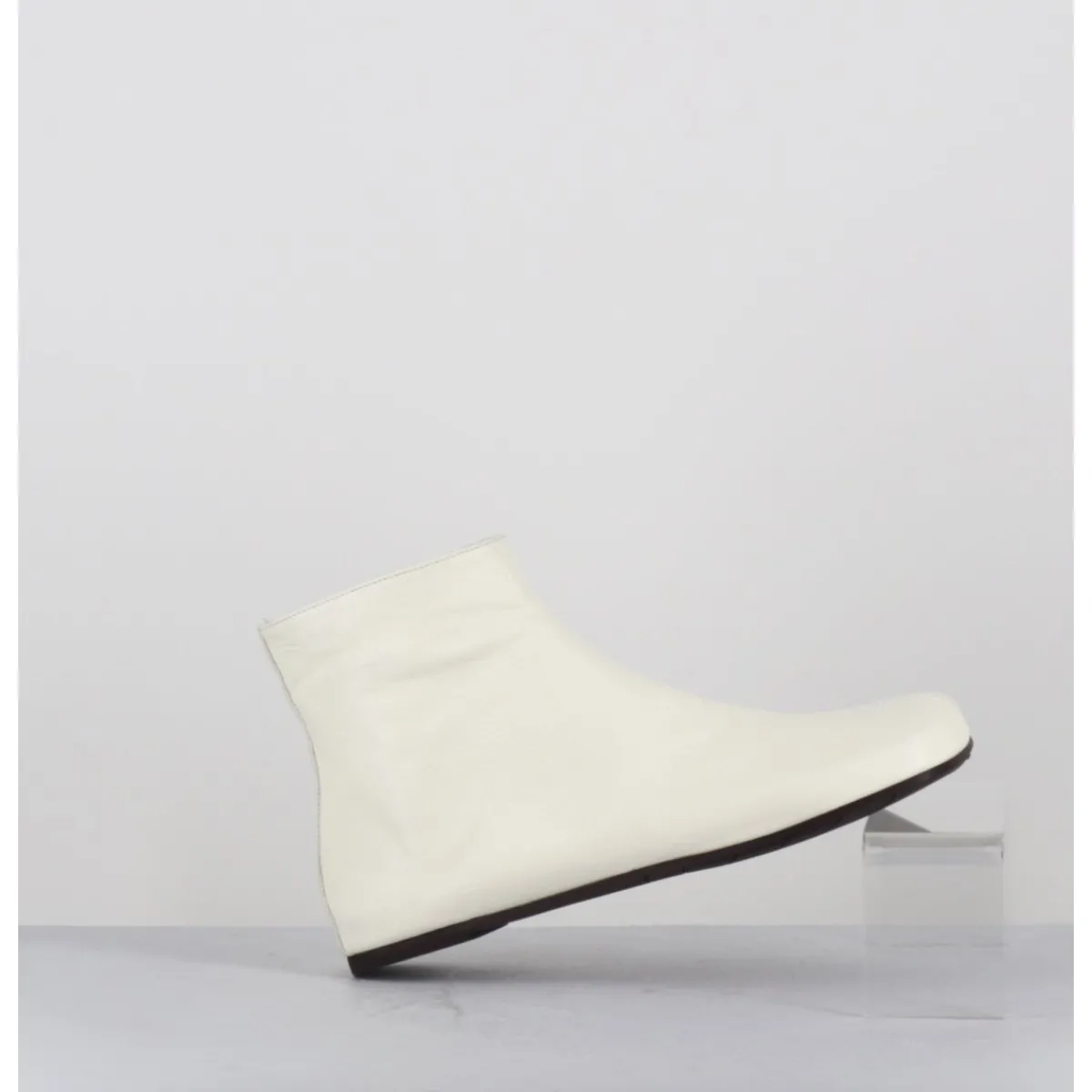 Discount ANTONIO BARBATO Boos plates minimalistes en cuir cassé - AB1655 MADRAS AVORIO BLANC