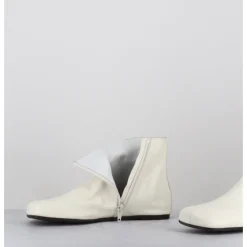 Discount ANTONIO BARBATO Boos plates minimalistes en cuir cassé - AB1655 MADRAS AVORIO BLANC