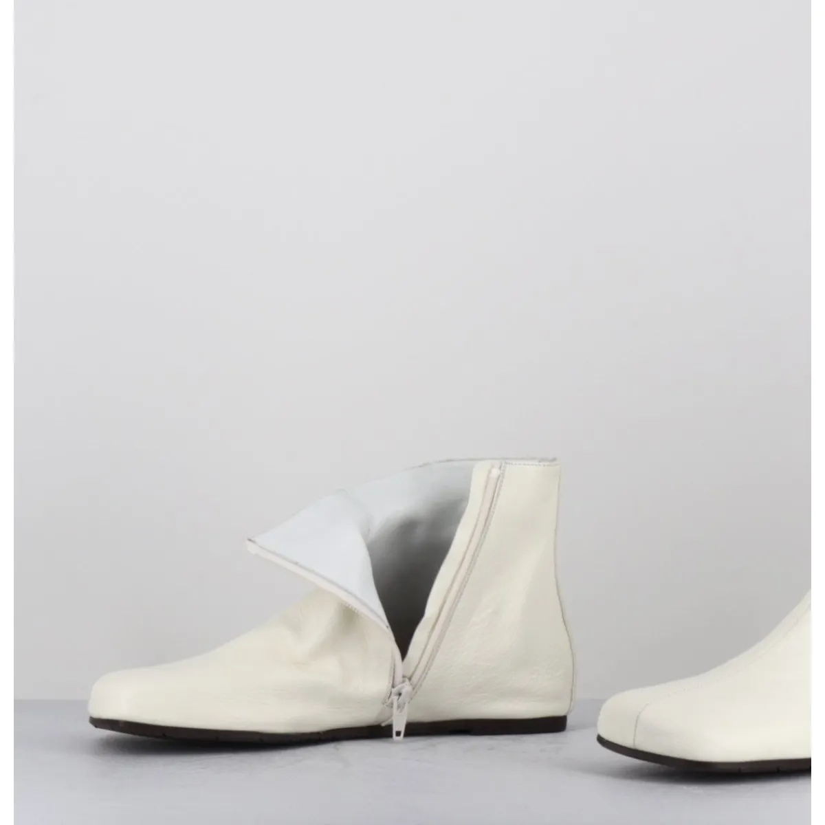 Discount ANTONIO BARBATO Boos plates minimalistes en cuir cassé - AB1655 MADRAS AVORIO BLANC