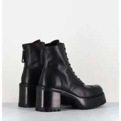 PREMIATA Boots à lacets à plateforme en cuir - M4519 GAUCHO NERO NOIR