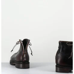 Sale SHOTO Boots à lacets en cuir vieilli - 50848 NEVADA WASHED MARRON