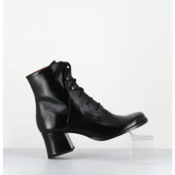 Clearance CHIE MIHARA Boots à lacets en cuir petit talon rétro - TAMUJO DUNPACK NEGRO NOIR
