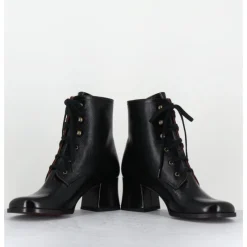 Clearance CHIE MIHARA Boots à lacets en cuir petit talon rétro - TAMUJO DUNPACK NEGRO NOIR