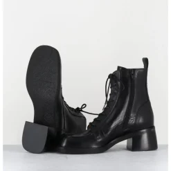 Hot MARA BINI Boots à lacets en cuir souple - W232693 GUANTO NERO NOIR