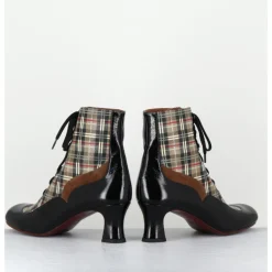 Clearance CHIE MIHARA Boots à lacets imprimé tartan & petit talon rétro - MYLION MASERATI NAGRO