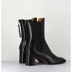 New MARA BINI Boots à élastiques en cuir souple - P900 NERO NOIR