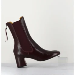 Hot MARA BINI Boots à élastiques en cuir souple x - P900 RUBINO BORDEAU