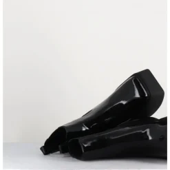 Hot GARRICE LAB Boots à plateforme bout carré en cuir vernis - LEA VERNICE NERO NOIR